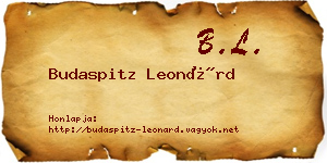 Budaspitz Leonárd névjegykártya